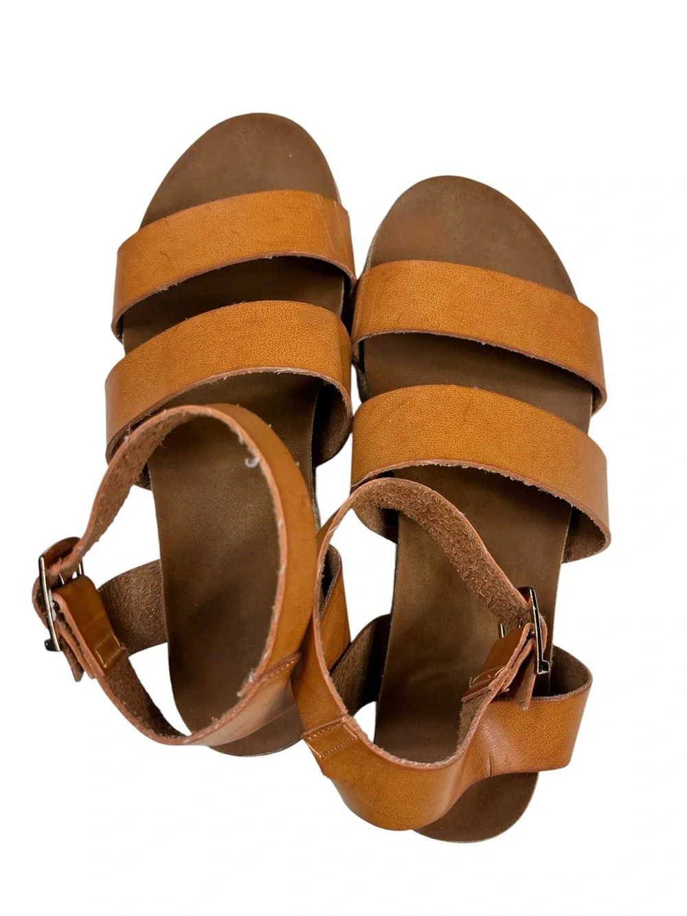 Patrizia by Spring Step Larissa-CA Espadrille Platform Sandals Size EU 37 Cognac